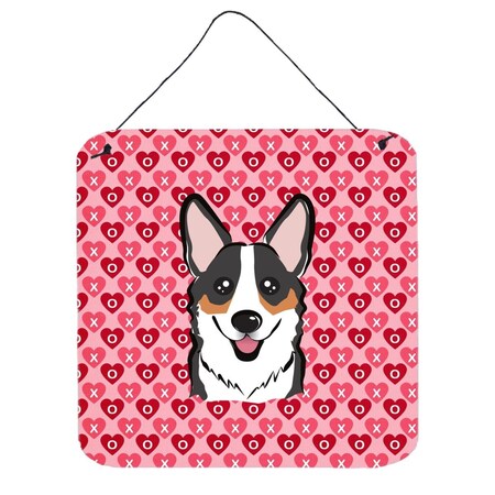 Carolines Treasures Tricolor Corgi Hearts Wall or Door Hanging Prints BB5325DS66